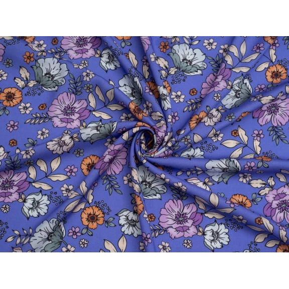 Minerva Exclusive Camelia Cottage Viscose Challis Fabric - per yard