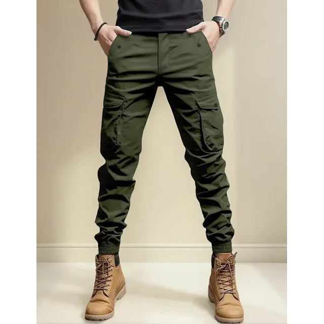 Pantalones Cargo Para Hombre Joggers Elegantes E Informales,Army Green,M(32)