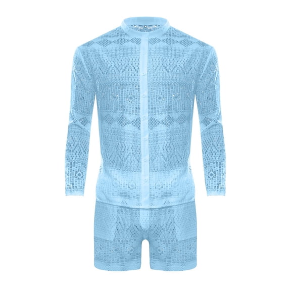 Vedolay Casual Short Sets For Men Men Short Outfits 2 Piece Casual Summer Tracksuit Short Sleeve T-Shirt and Shorts Set,Yellow XL