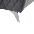 thumbnail image 4 of Benjara Hida 78 Inch Modern Accent Sofa, Diamond Stitching, Gray Velvet Fabric, 4 of 5