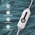 thumbnail image 4 of YAKEE Heated Throw Blanket 50"x 60" Soft Warm Flannel Fast Heating Blanket, 4 Fast Heating Levels & 3 Hours Auto-off, Teal, 4 of 7