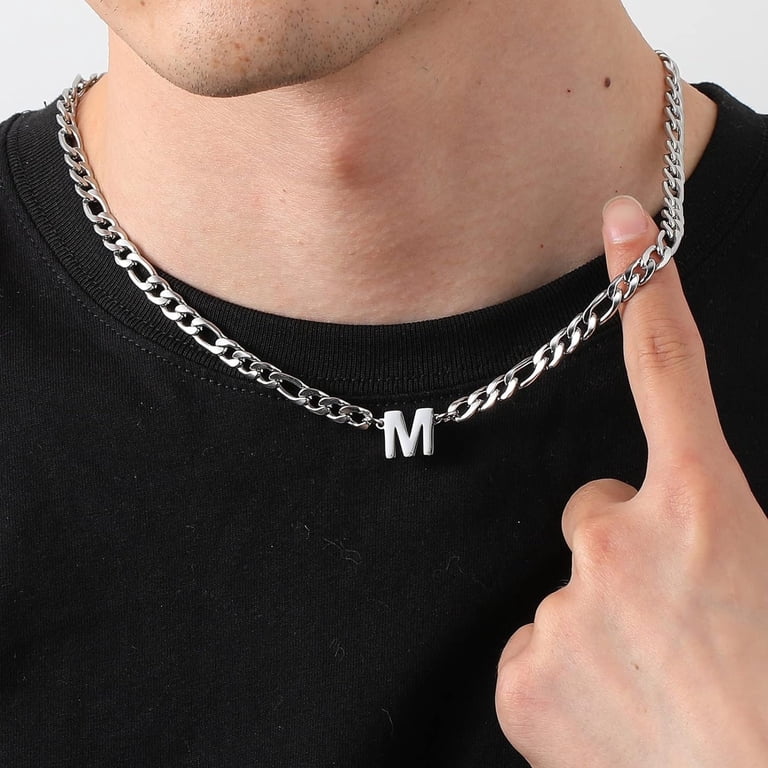 APSVO Stainless Steel Initial Letter Pendant Necklace photo 3