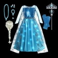 thumbnail image 3 of Disney Frozen Elsa Anna LED Light Up Princess Dress for Girls Kids Cosplay Snow Queen Birthday Party Clothes Ball Gown Costumes, 3 of 4