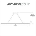 thumbnail image 2 of Dainolite ARY-4830LEDHP-AGB Pendant, 2 of 3