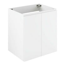 Modway Vitality 23" Plastic and Wood Wall-Mount Bathroom Vanity in White