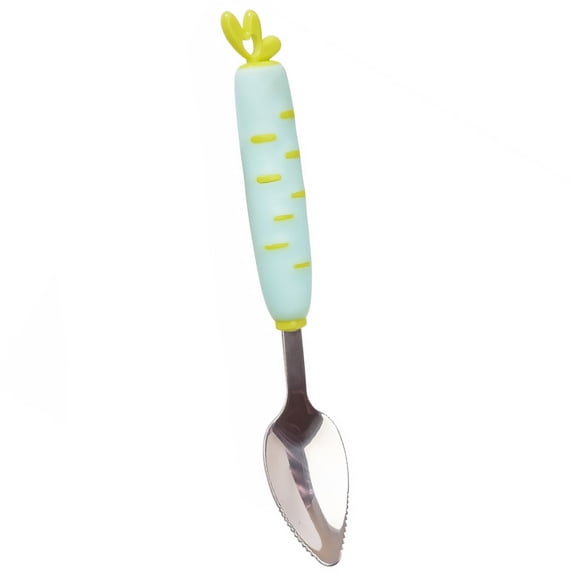 ELAYARD Double-Sided Serrated Stainless Steel Mud Scraper Spoon for Fruits with Comfortable Ergonomic Handle Design