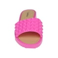 thumbnail image 3 of Chatties Casual Studded Flat Slide Sandals, Fuchsia (Women's), 3 of 7