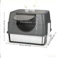 thumbnail image 2 of Stainless Steel Litter Box with Lid, Side Entry Large Enclosed Cat Litterbox for Kitty & Multi-Cat, Flip Cover Easy to Clean, High Sided Metal Cat Litter Pan with Scoop,Anti-Leakage, Non-Sticky, 2 of 9