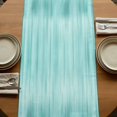thumbnail image 5 of Table Runners 90 Inches Long Dress Scarves, Turquoise Farmhouse Coffee/Dining/Kitchen Table Runner for Living Room, Modern Abstract Art Ombre Striped 13x90 Inch, 5 of 9