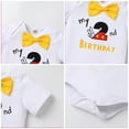 thumbnail image 6 of IBTOM CASTLE Baby Boys First Birthday Outfits Suspenders Bloomers Bowtie Mouse Ear Cake Smash Photography Props, 4-Piece 2-3 Years White-My 2nd Birthday, 6 of 6