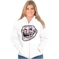 thumbnail image 3 of Funny Internet Troll Face Meme Unisex Plus Size Zip Hoodie Brisco Brands 4X, 3 of 5