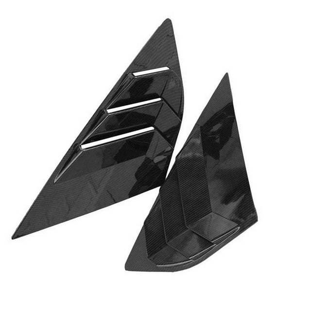 Rear Window Louvers Car Rear Window Blinds Side Tuyere Louvers Vent for Ford Focus ST RS MK3 Hatchback Carbon Fiber Style
