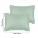 thumbnail image 2 of Funda de almohada con volantes REGALWOVEN, 2 paquetes, fundas de almohada con cierre de sobre, verde, tamaño Queen, 2 of 6