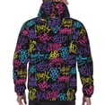 thumbnail image 7 of Pofeuu Graffiti Art Print Mens Casual Hooded Collar Drawstring Hoodies Pullover Sweatshirts Casual Long Sleeve Shirts-X-Large, 7 of 7