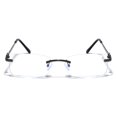 thumbnail image 2 of Men Rimless Anti Blue Blocker UV Clear Lens Metal Glasses - Fashion Eyeglasses, 2 of 3