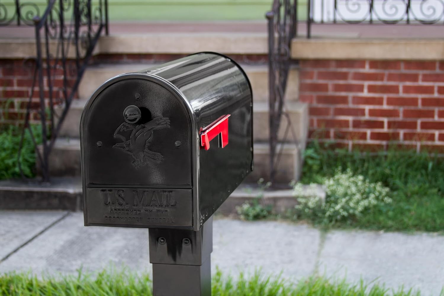 Mailboxes Outback Double Door, Large Capacity Mailbox, Black