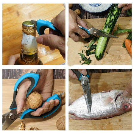 

Scissors Household Stainless Steel Strong Chicken Bone Scissors Multi Functional Detachable Refrigerator Scissors Barbecue Scissors