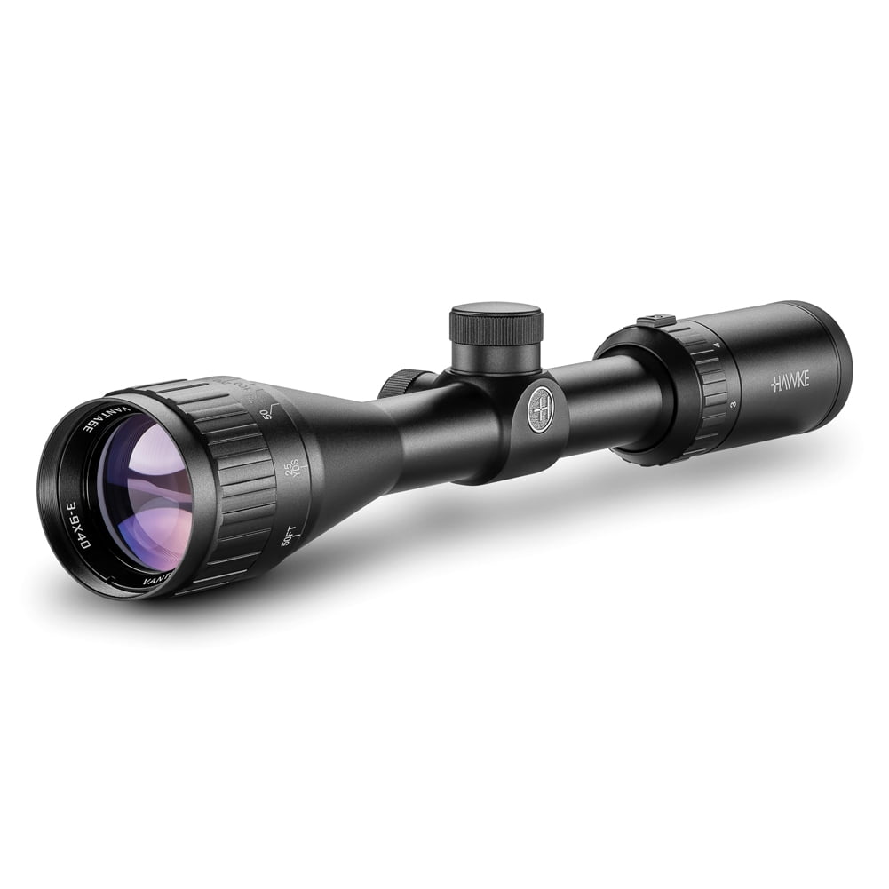 HAWKE Vantage 3-9x40 AO Mil-Dot Riflescope with Match Mount 1in Medium Weaver Scope Rings (14123+22113)
