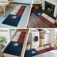 thumbnail image 5 of 2'x6' Rug Runners for Hallways Kitchen, Vintage Star Country Non Slip Entryway Beside Floor Carpet Runner, American Flag Blue Red Washable Laundry Room Bedroom Throw Rugs Mat for Family Pet, 5 of 8