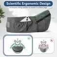 thumbnail image 2 of Safotad Portabebés con asiento para la cadera, portabebés delantero ergonómico para recién nacidos y niños pequeños, cintura ajustable con soporte fuerte, diseño de bolsillo grande, gris, 2 of 5