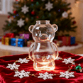 thumbnail image 6 of Bear-Shaped 11oz Glass Cup with Straw, Perfect Holiday Gift for Iced Coffees, Cocktails, and Cold Drinks, Glass, Christmas Vibes, Viral Bear Cup,(1 Bear Cup), 6 of 9