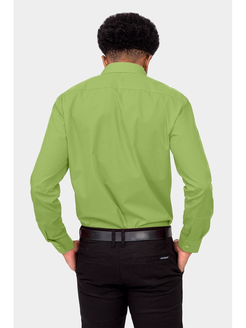 G-Style USA Men's Regular Fit Long Sleeve Solid Color Dress Shirts - Apple Green - Large - 16-16.5 - 32-33 - Walmart.com G-Style USA Men's Regular Fit Long Sleeve Solid Color Dress Shirts - Apple Green - Large - 16-16.5 - 32-33 - Walmart.com