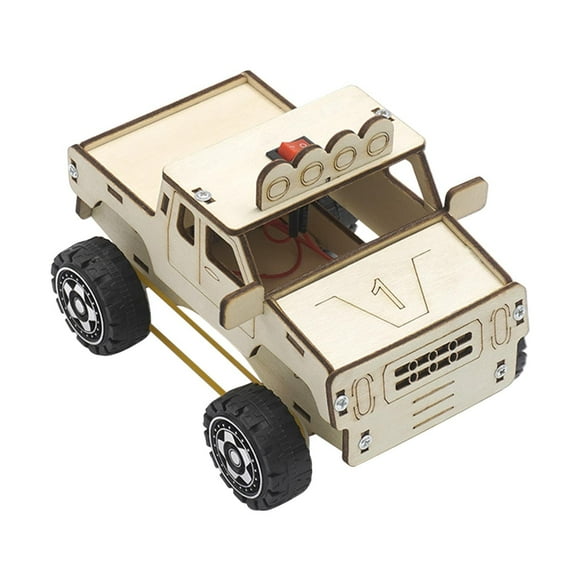 Electric Roller Science Kit - DIY STEM Assembly Toy for Kids, Remote Control Car Project, Educational Engineering Experiment, Wooden Material