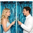 thumbnail image 4 of LQQBOX 3 Pack 3.28 x 6.56 FT Blue Foil Fringe Curtains Party Decorations, Tinsel Curtain Backdrop for Parties, Door Streamers, Glitter Streamer Fringe Backdrop for Birthday Decoration, 4 of 7