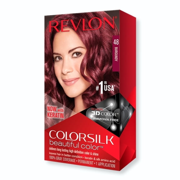 Revlon ColorSilk Beautiful Color, [48] Burgundy 1 ea (Pack of 6)
