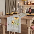 thumbnail image 2 of Table Runners 72 Inches Long Dress Scarves, You Are My Sunshine Farmhouse Kitchen Table Runner, Coffee Tablerunners, Yellow Sunflowers Cute Bees Heart Retro Wood 14x72 Inch, 2 of 9