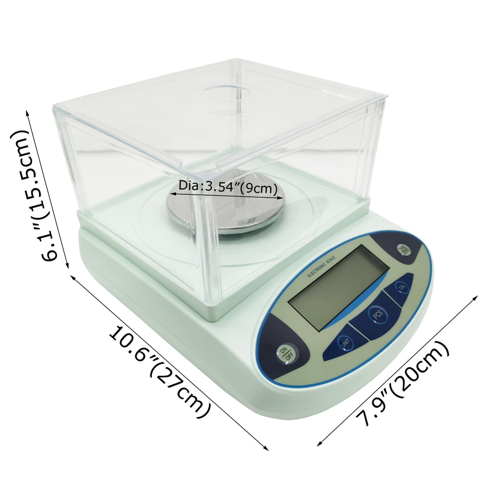 500g/0.001g Electronic Analytical Balance High Precision Count Scale with Dust Cover