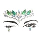 thumbnail image 3 of Jumpingount Ojo Cara Gemas Cuentas Rhinestone Autoadhesivo Pegatinas Frente Joyería temporal DIY Traje de uñas Maquillaje de boda Verde Type1 NO1, 3 of 6