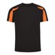 thumbnail image 2 of Just Cool - Camiseta deportiva transpirable tecnología Neoteric™ de manga corta para hombre - Running/Gym/Deporte/Futbol (Negro/Naranja Eléctrico), 2 of 2