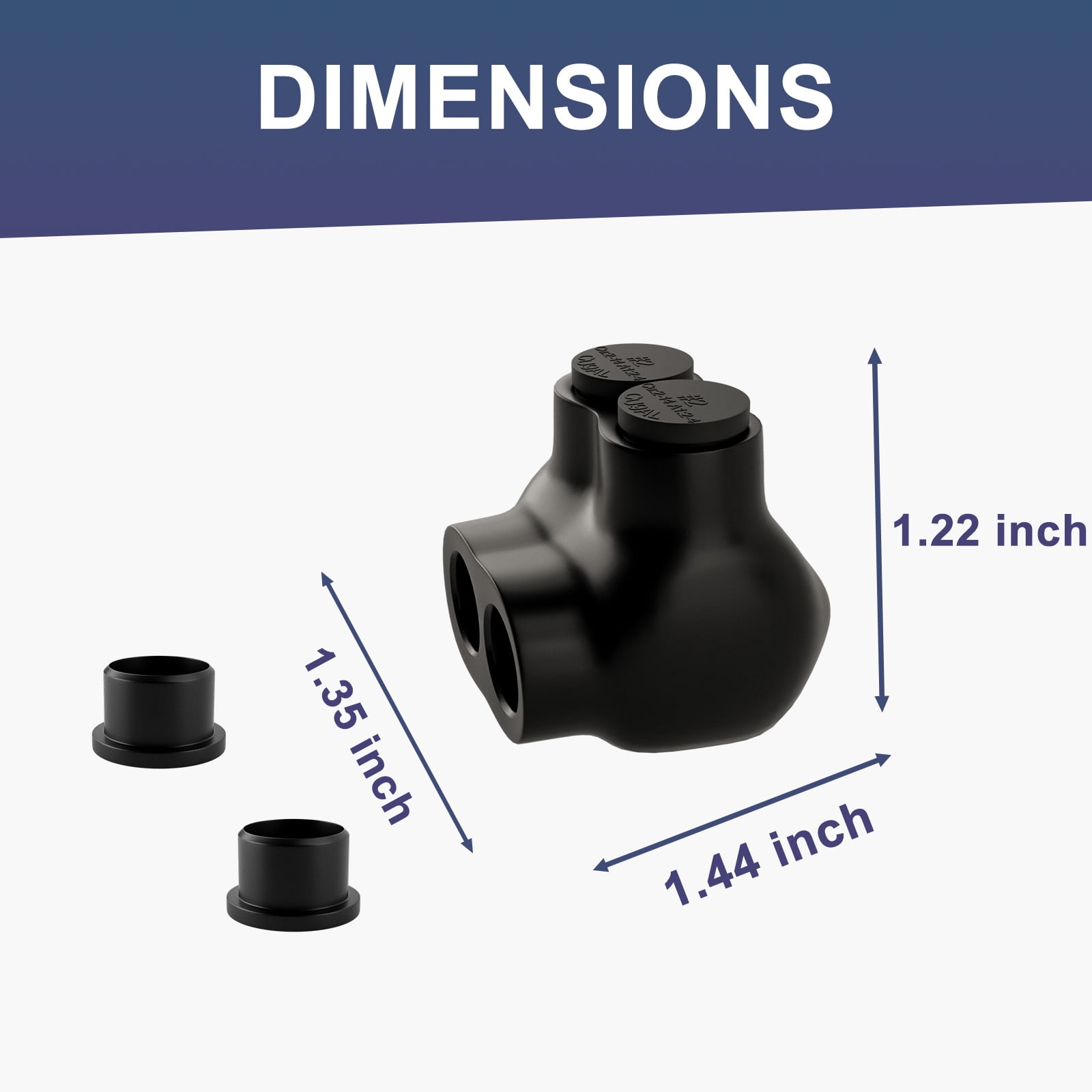 5 Pcs Insulated Multi Cable Connectors 2 Port Single Entry Splice Electrical Power Connector Black Interconnect Terminals Pre Filled Wire Connectors (2-14AWG Wire Range)