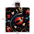 thumbnail image 2 of Seven Starred Ladybird Extra Large Canvas Beach Blanket for Picnic Mat, Waterproof and Sandproof Outdoor Mat for Beach, Camping, or Travel, Foldable and Portable, 200x150cm, 2 of 6