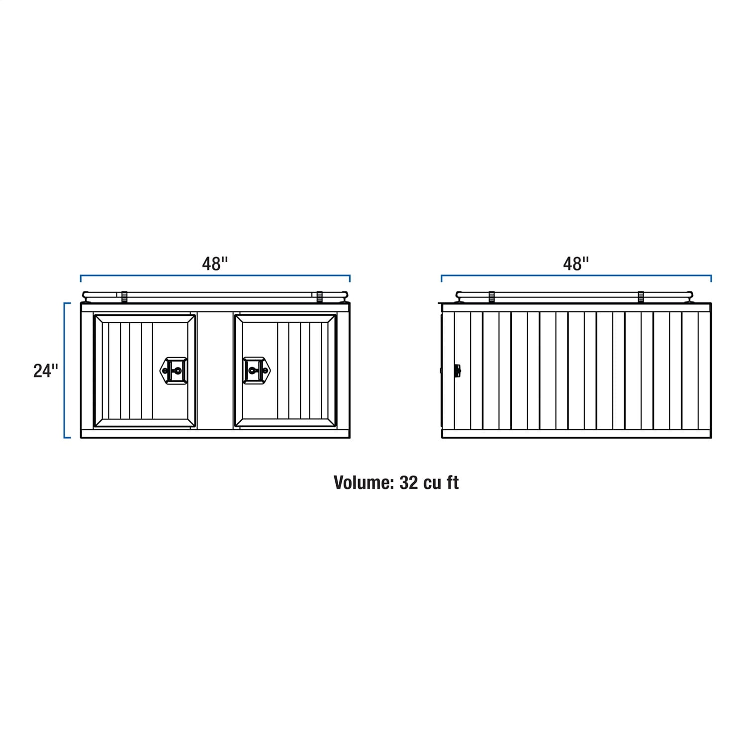 United Welding Services 2-Door 48" Aluminum Crate for Dogs