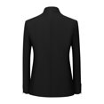 thumbnail image 5 of IYTR Men's Style Mandarin Collar Suit Jacket Single-Breasted Business Casual Slim Tuxedo Blazer Coat with Pockets Black XXXL, 5 of 5
