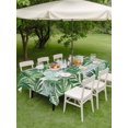 thumbnail image 4 of Outdoor Tablecloth with Umbrella Hole for Patio/Picnic/Party/Camping, Monstera Leaves Waterproof Table Cloth Rectangle Table Cover Washable, Summer Palm Leaf Botanical Wooden Grey (54"x 80"), 4 of 8