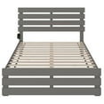 thumbnail image 3 of Bowery Hill Farmhouse Solid Wood Full Bed w/ Footboard with USB Charger in Gray, 3 of 4