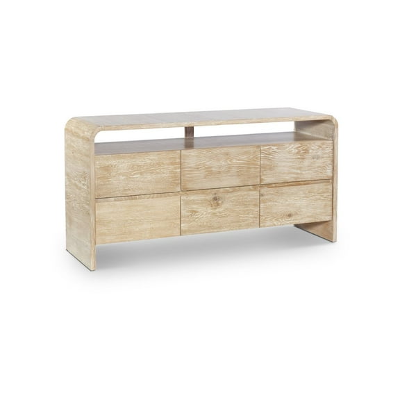 Meridian Furniture Cresthill Natural Solid Oak Wood Dresser
