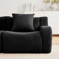 thumbnail image 4 of Aukfa 83" Boneless 2-Seater Modular Sectional Sofa, 27.5" Deep Seat, Teddy, Black, 4 of 7