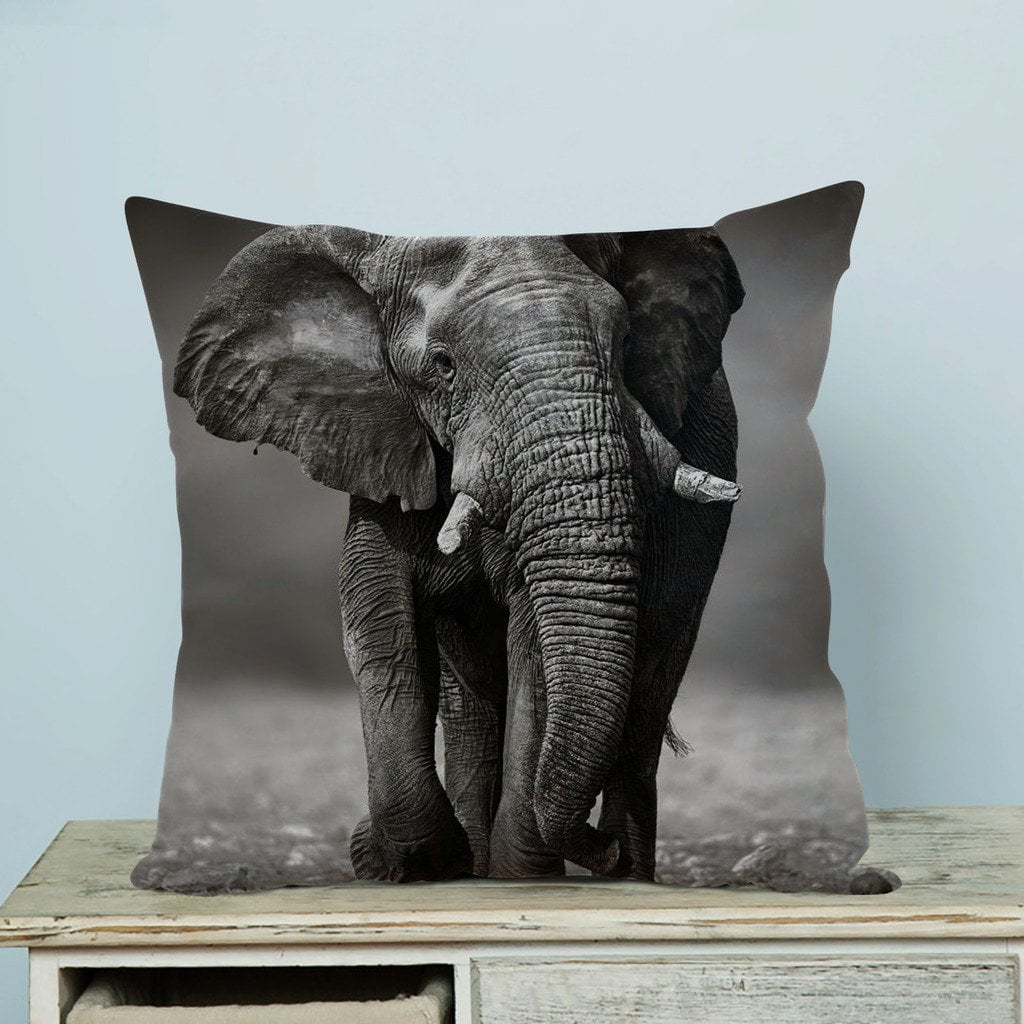 GCKG Elephant Pillow Case Pillow Cover Pillow Protector Two Sides 18 x
