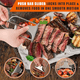 thumbnail image 4 of 3 brochetas de acero inoxidable para barbacoa con deslizador para carne, pollo, salchichas, verduras y camarones, 4 of 7