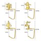 thumbnail image 4 of Colgador de calcetines de Navidad para fiestas, festivales, atmósferas, gancho para chimenea de Navidad, estante antideslizante personalizado, Kits de decoración para fiestas Copo de nieve dorado Billuyoard HA064988-05, 4 of 6