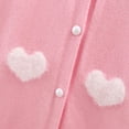 thumbnail image 6 of XBASW Toddler Baby Girls Heart Sweater Button Knitted Sweater Cardigan Kid Fall Cardigan Sweater for Kids 2-7T, 6 of 9