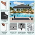thumbnail image 6 of Erommy 10x10 ft Pop Up Canopy Tent, Easy Up Outdoor Canopy with Wheeled Bag, 4 Sand Bags, 4 Ropes and 8 Spikes,Black, 6 of 7