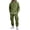 AZ27_Army Green, variant on Track Suits for Men Two Piece Set Drawstring Waist Hoodies and Sweatpants Ribbed Cuffs with Pockets Clothing Sets Brown S