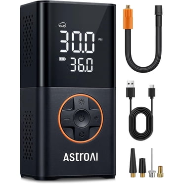 Compresor de Aire Portátil AstroAI L7 Bomba de Bicicleta Inalámbrica 150 PSI con Pantalla digital