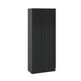 thumbnail image 3 of Panana Wooden Storage Cabinet, Narrow Pantry Cabinets Free Standing Tall Storage Cabinet with 2 Doors and Shelves (Black), 3 of 7