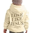 thumbnail image 2 of Tiijoy Hoodie for Girls Jesus Letter Print Hooded Sweatshirt Pullover Top, Sizes 4-5, 2 of 7